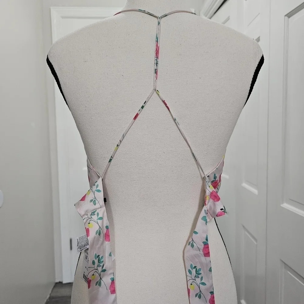 ZARA Floral Tie Back Criss Cross Handkerchief Crop Top Size M - Picture 5 of 11